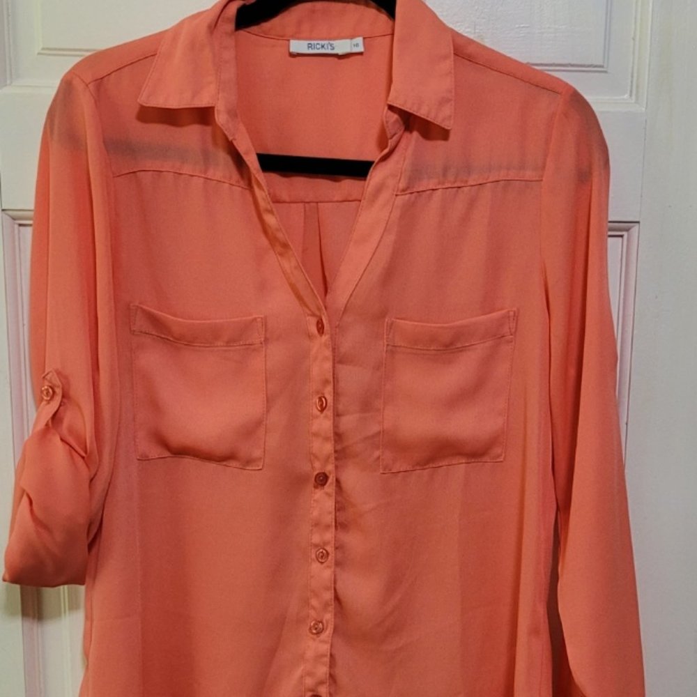 💗2 For $6.00💗Ricki's Coral Blouse